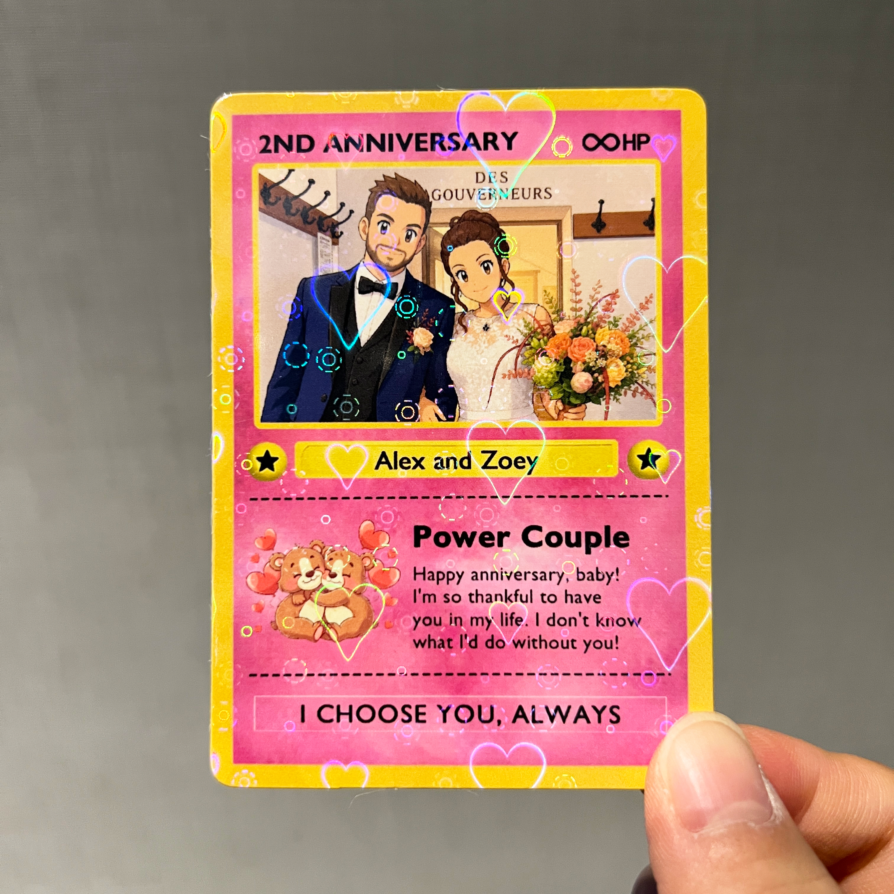 Custom Anime Photo Couple Trading Card