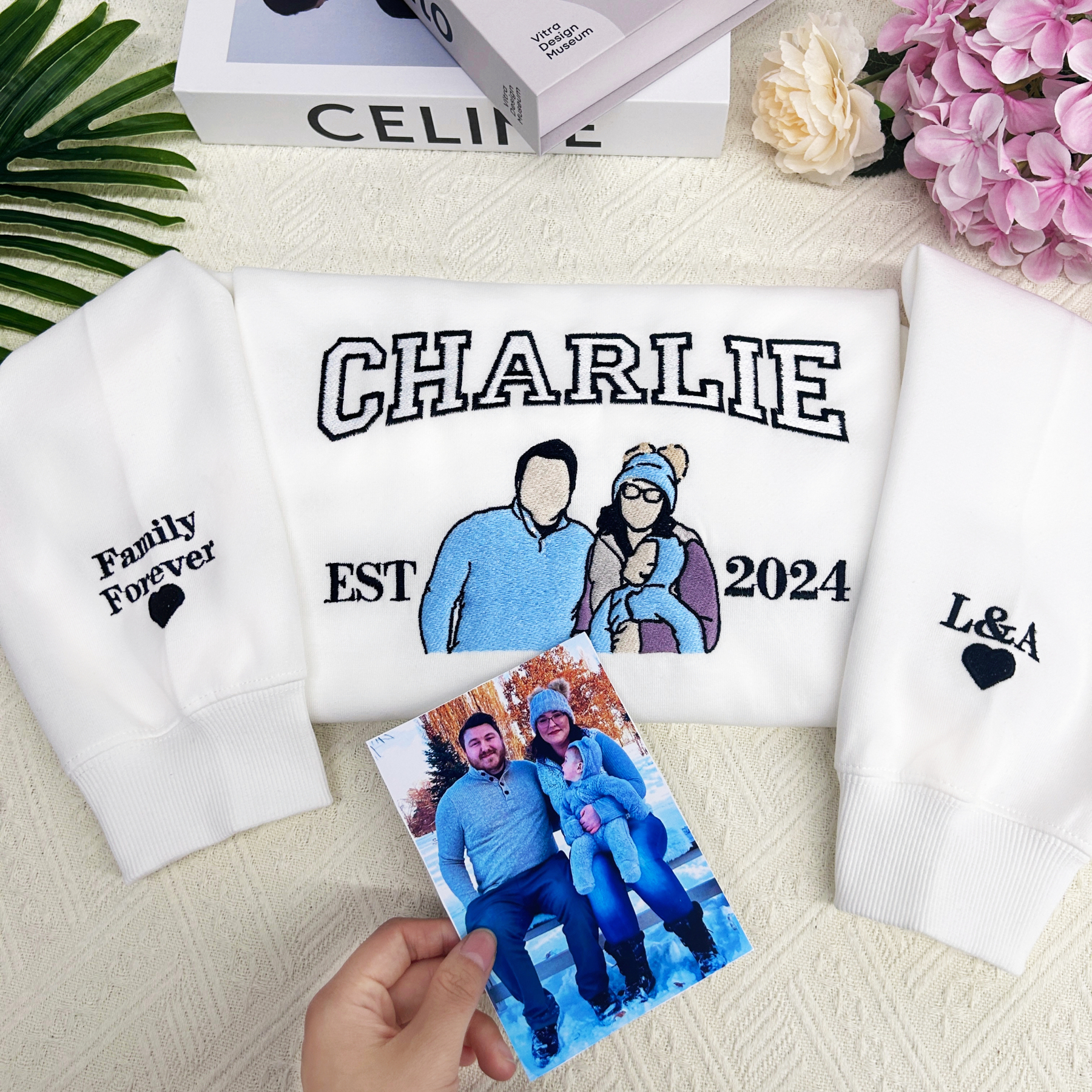 Custom Embroidered Portrait Sweatshirt