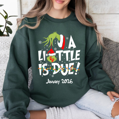 Custom Christmas Pregnancy Sweatshirt
