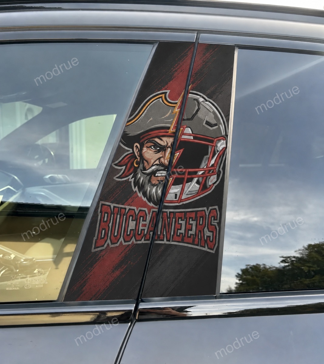 Tampa Bay Buccaneers Car Pillar Wrap - Universal Fit