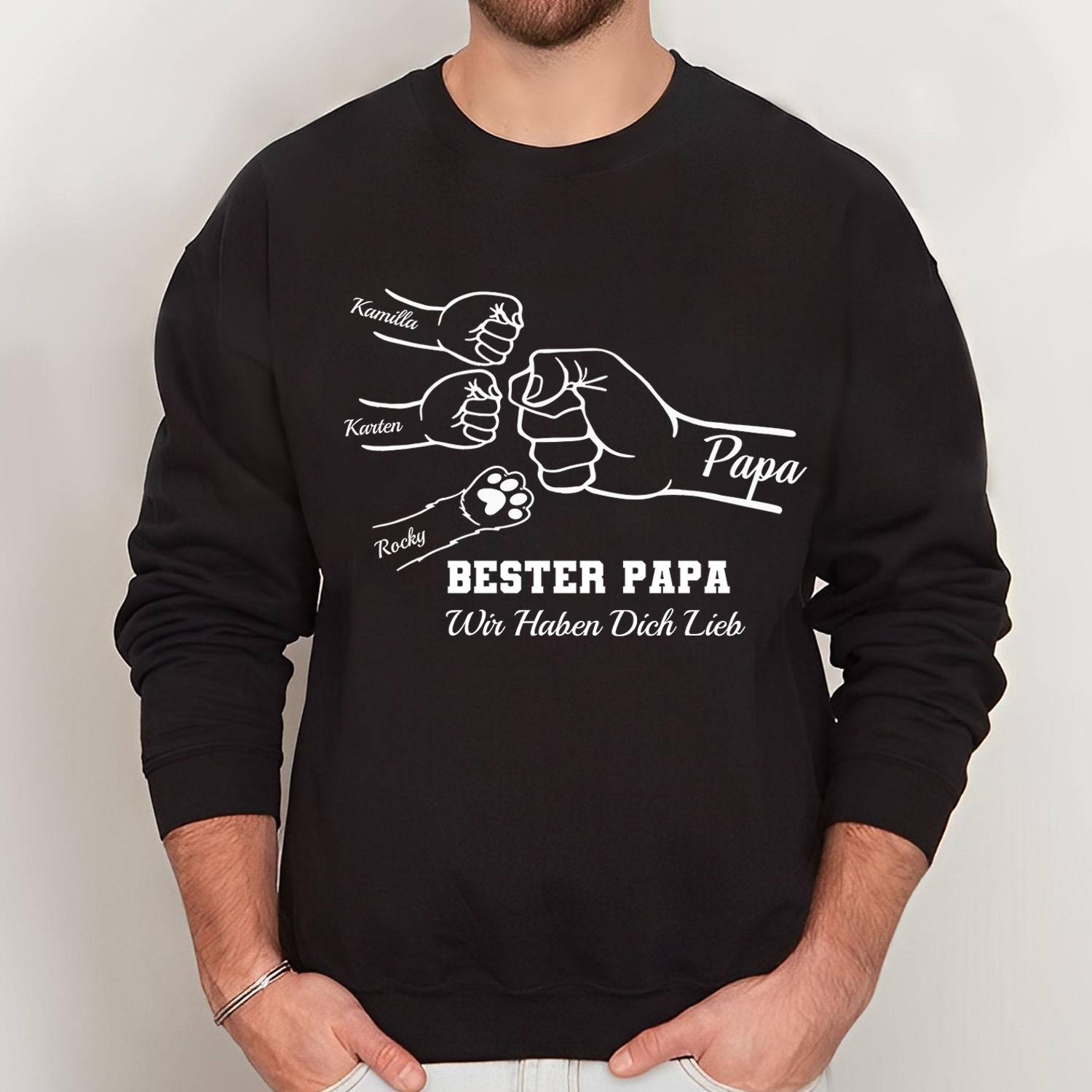 Custom Fist Bump Dad Shirt, Dad Shirt With Kids Names