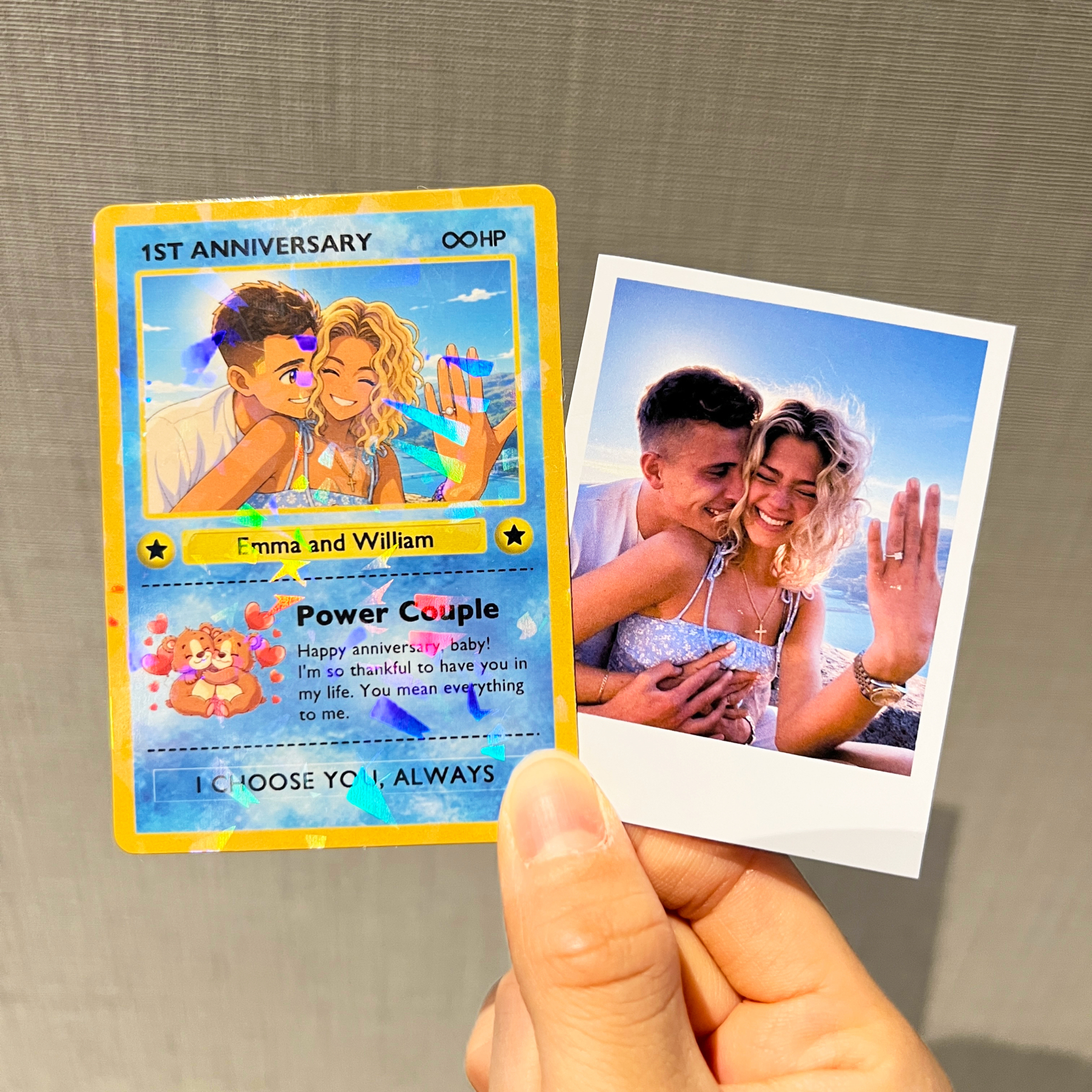 Custom Anime Photo Couple Trading Card