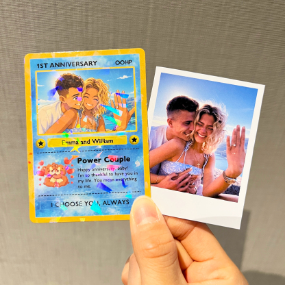 Custom Anime Photo Couple Trading Card