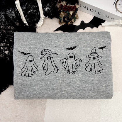 Ghosts Embroidered Sweatshirt