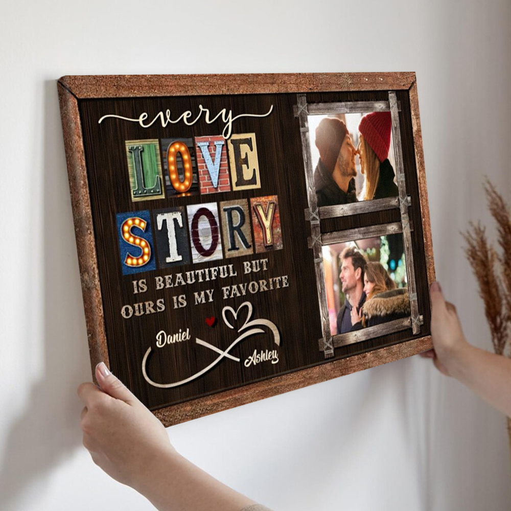 Personalized Every Love Story Is Beautiful Poster Canvas