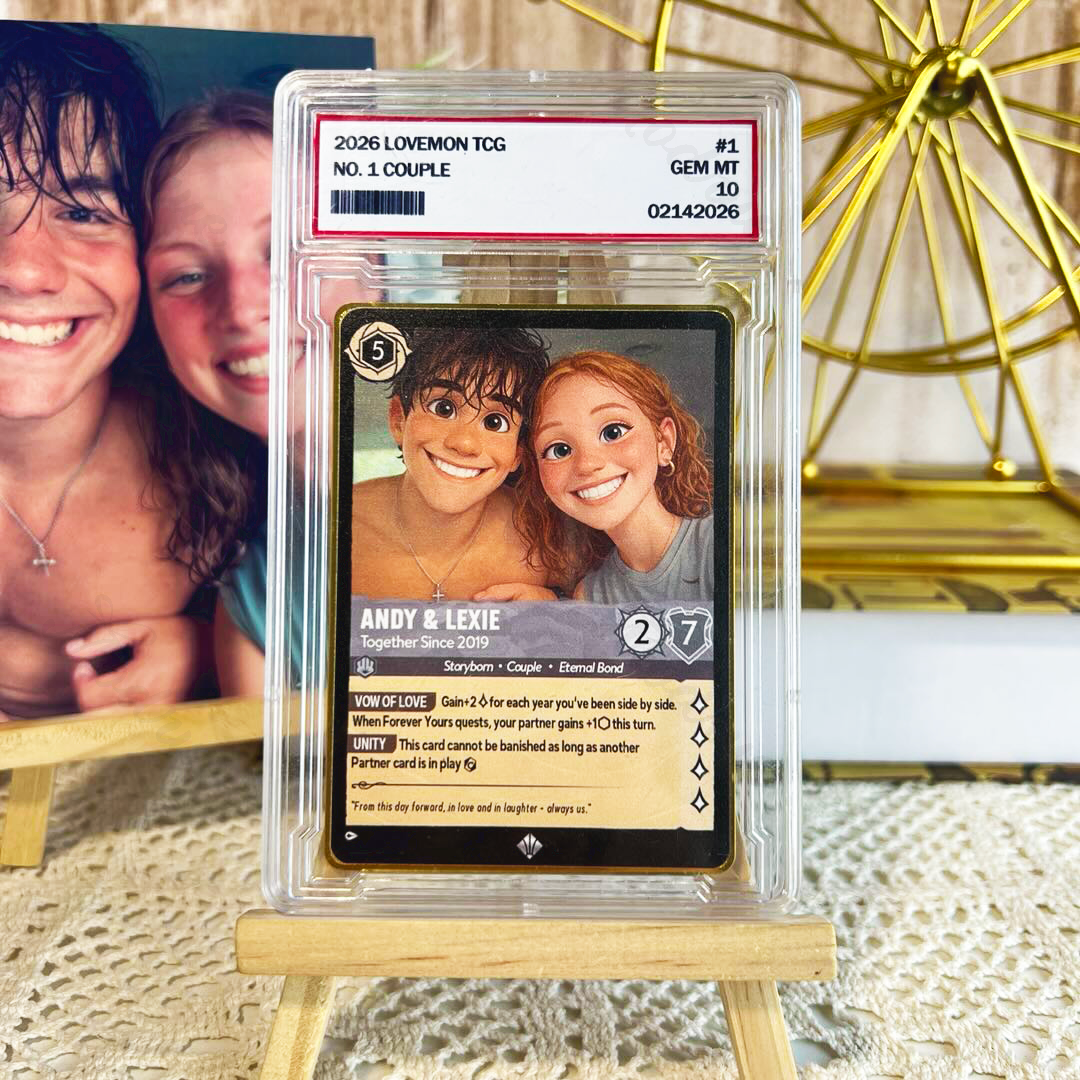 Personalized Cartoon Portrait Card for Couple