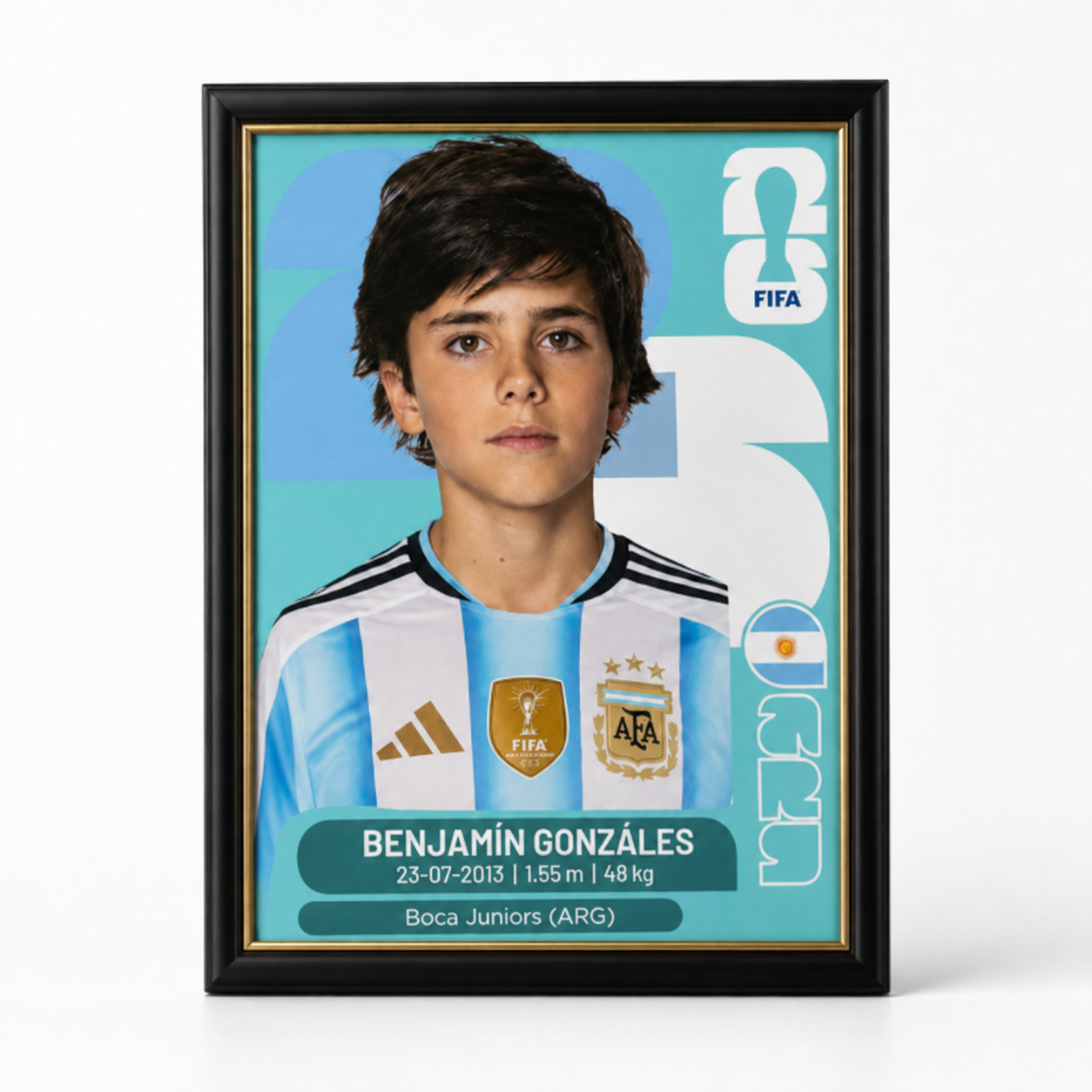 Personalized 2026 World Soccer Star Framed Poster