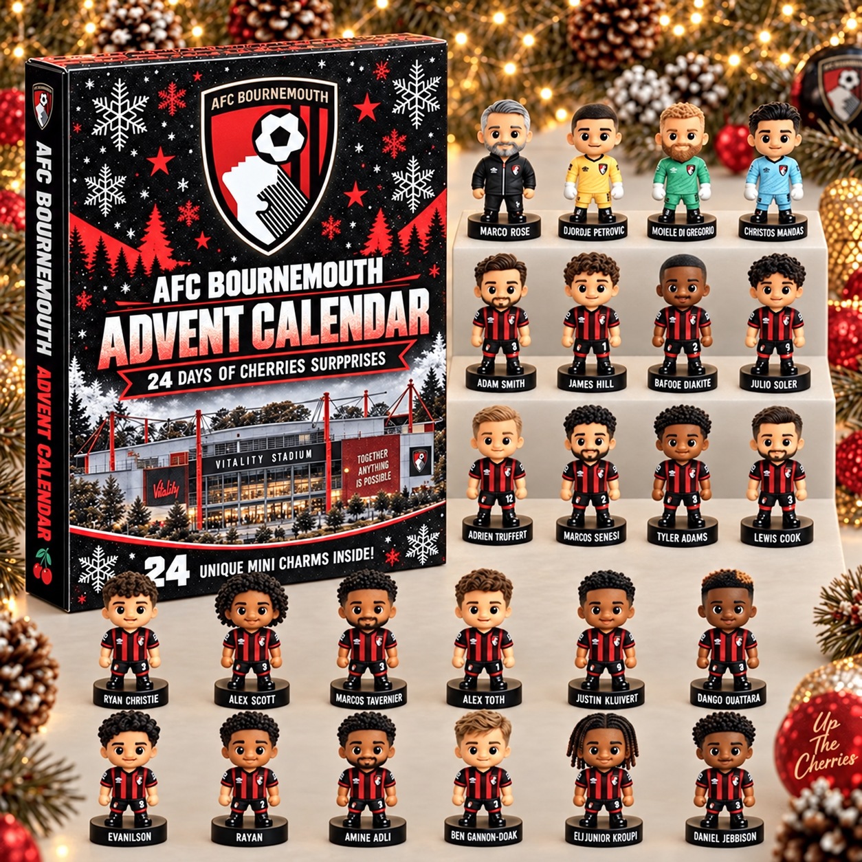 AFC Bournemouth · Football Fan 24-Day Advent Calendar – Soccer Club Countdown Gift Box