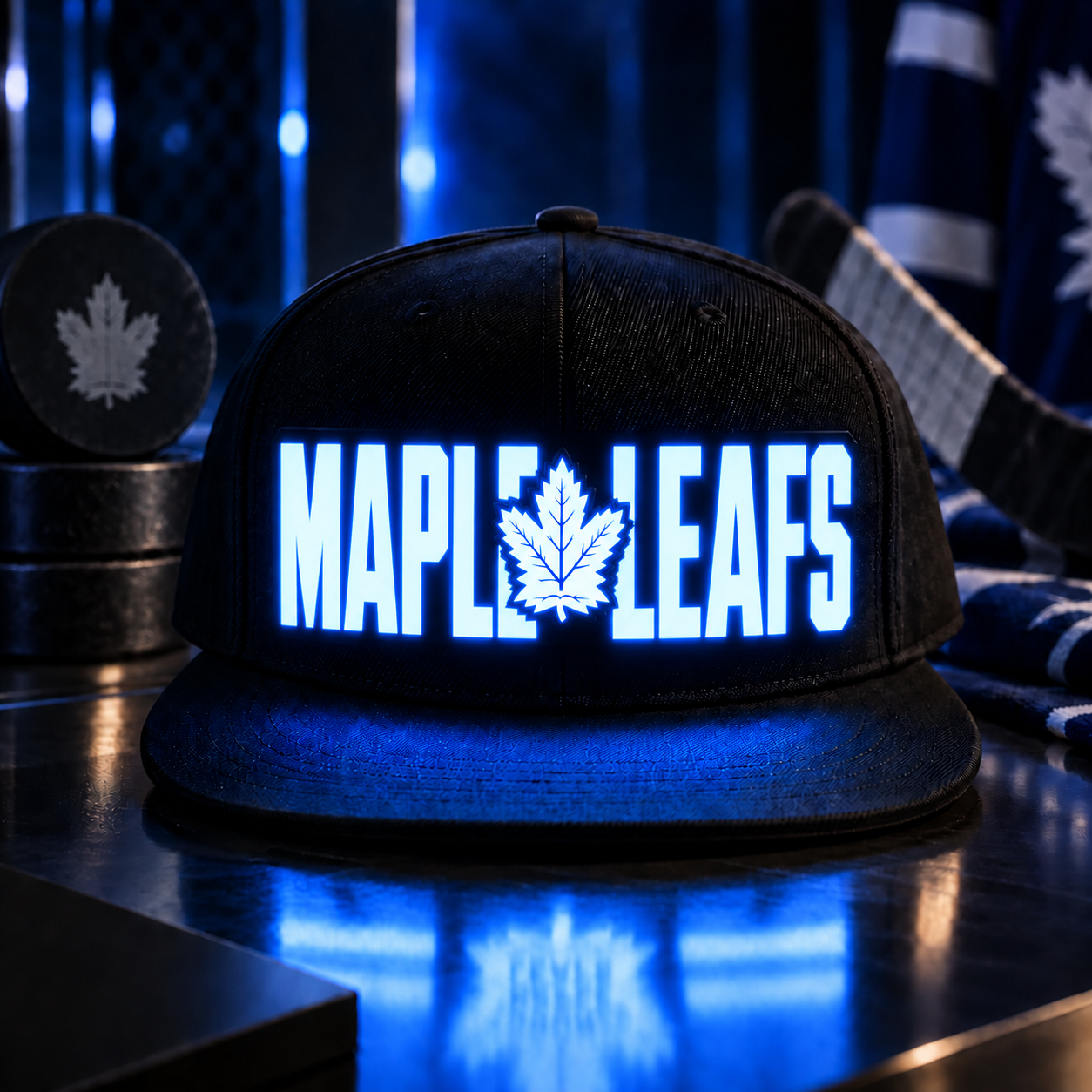 Hockey Team LED Light-Up Snapback Cap