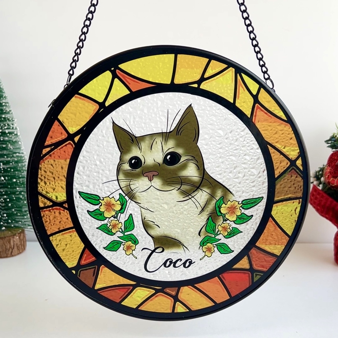 Custom Pet Portrait Suncatcher