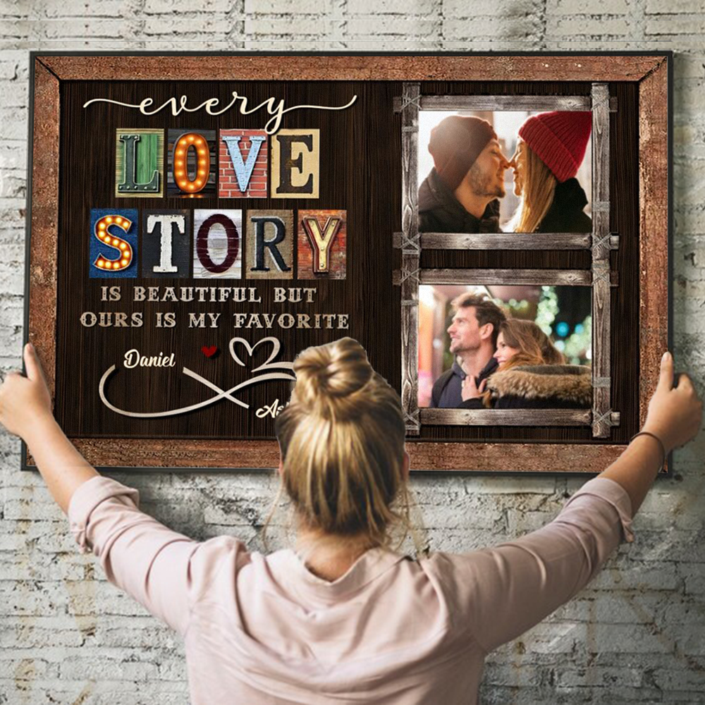 Personalized Every Love Story Is Beautiful Poster Canvas