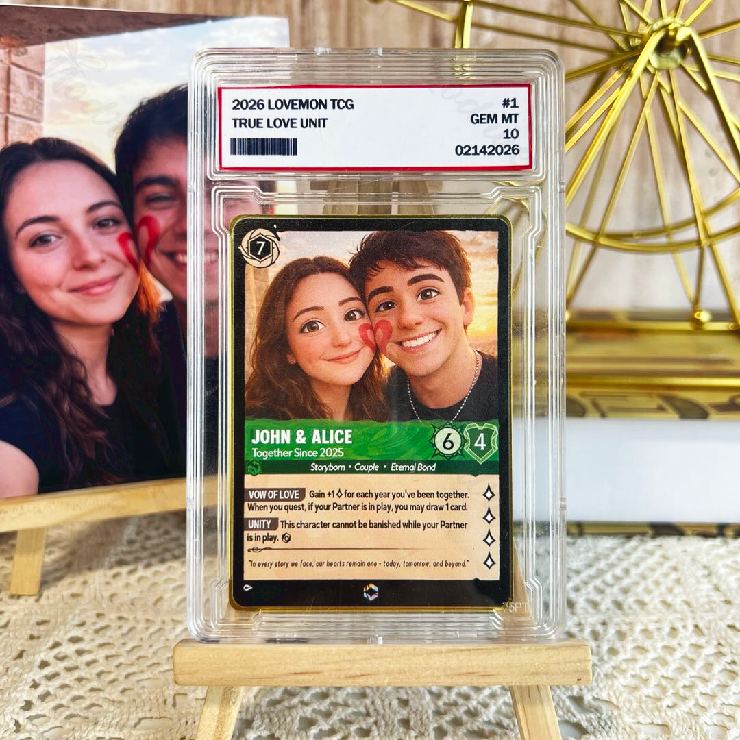 Personalized Cartoon Portrait Card for Couple