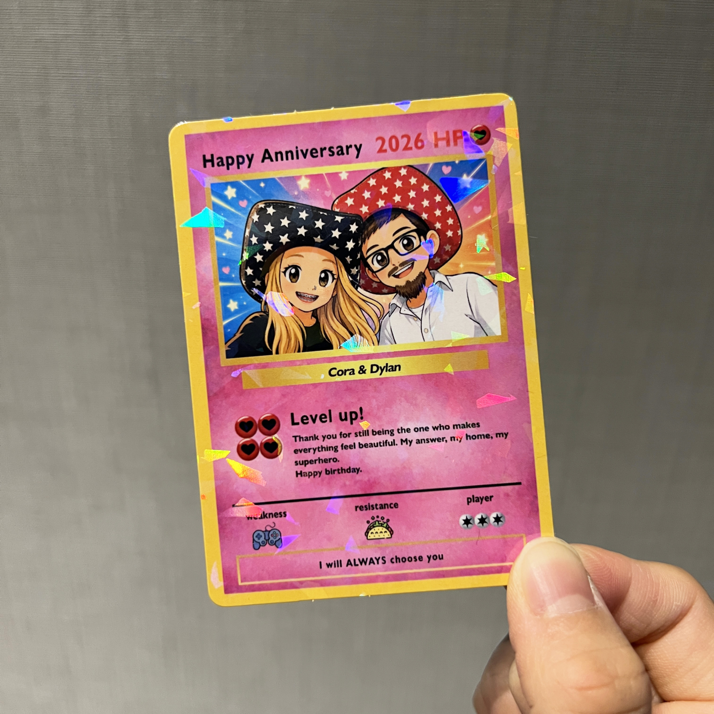 Custom Couple Anime Trading Card