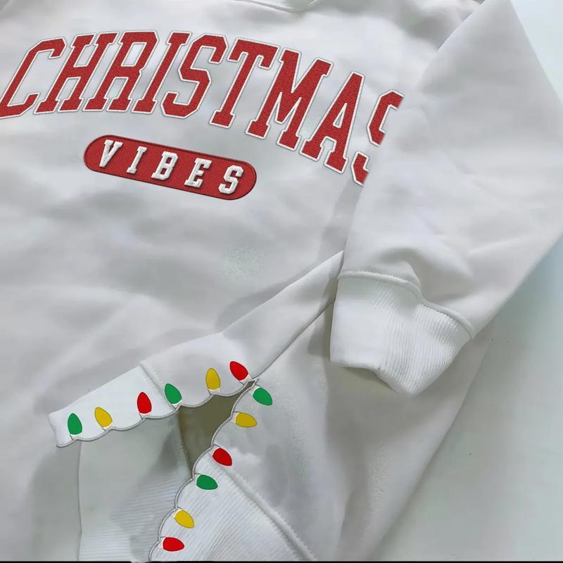 Christmas Vibes Light Side Bow Cut-Out Sweatshirt