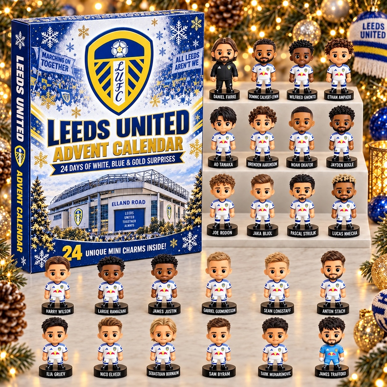Leeds United · Football Fan 24-Day Advent Calendar – Soccer Club Countdown Gift Box