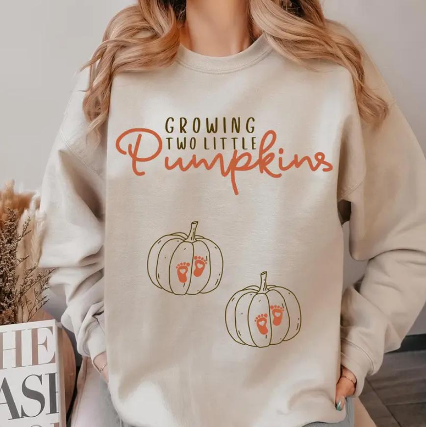 Growing A Little Pumpkin Fall Maternity Sweatshirt