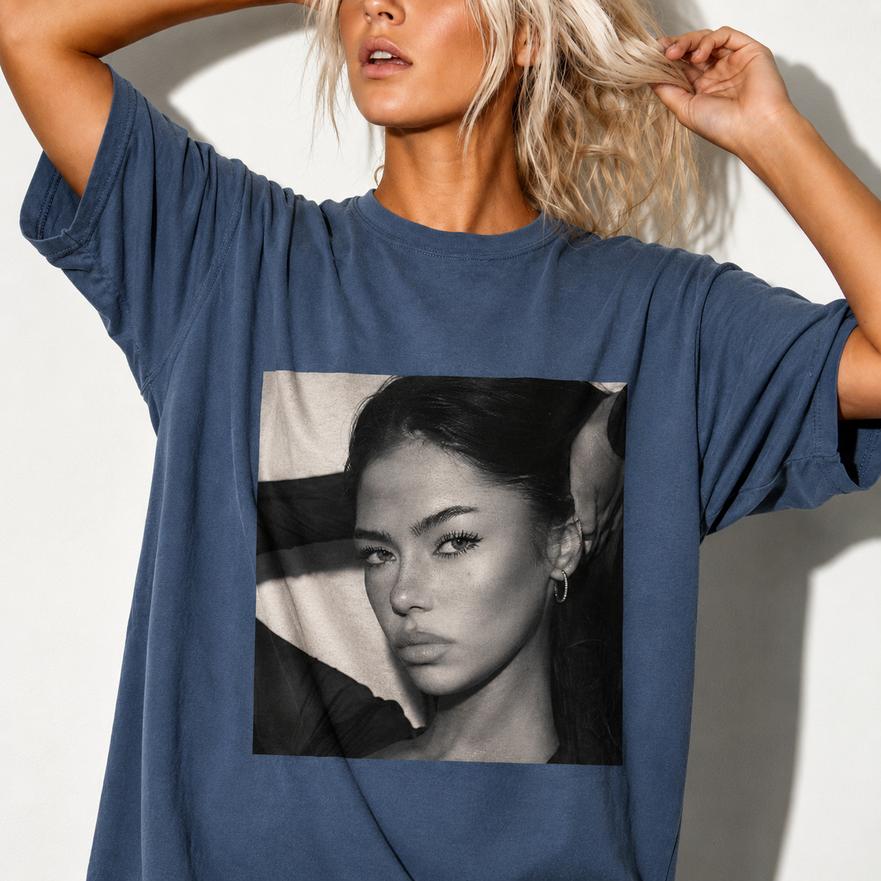 Custom Couples Vintage Wash Photo Tee