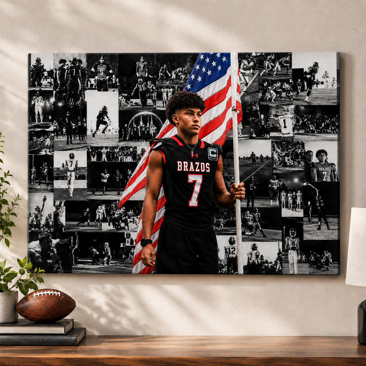 Custom Sports Photo Collage Canvas
