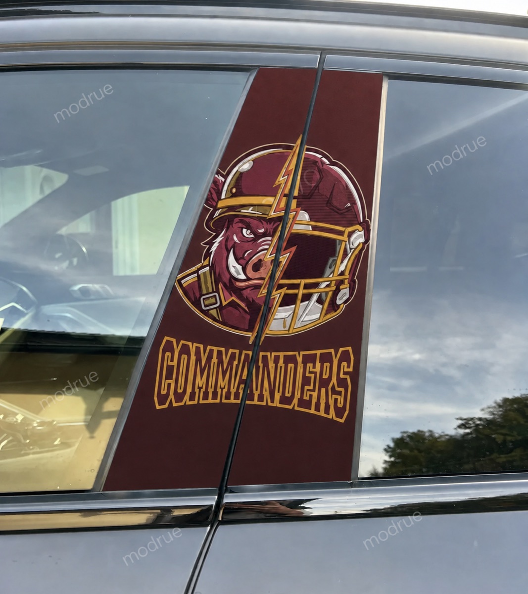 Washington Commanders Car Pillar Wrap - Universal Fit