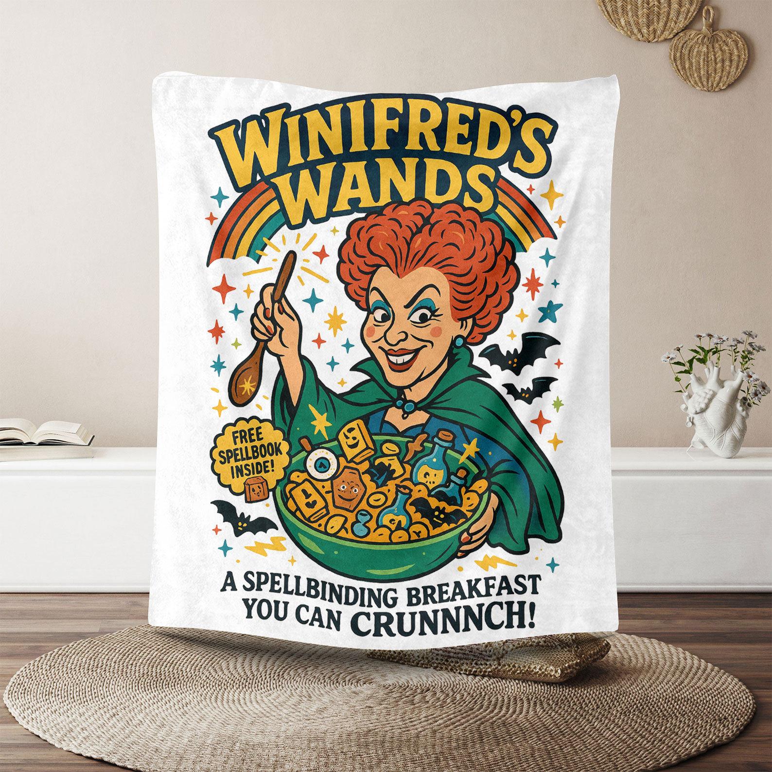 “Horror IP Cereal Box” Retro Spooky Blankets