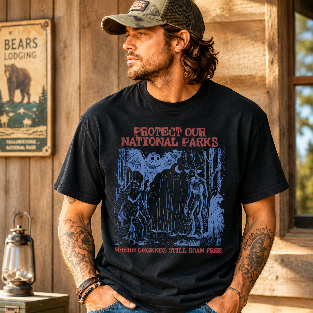 Cryptid National Parks Retro Graphic Tee