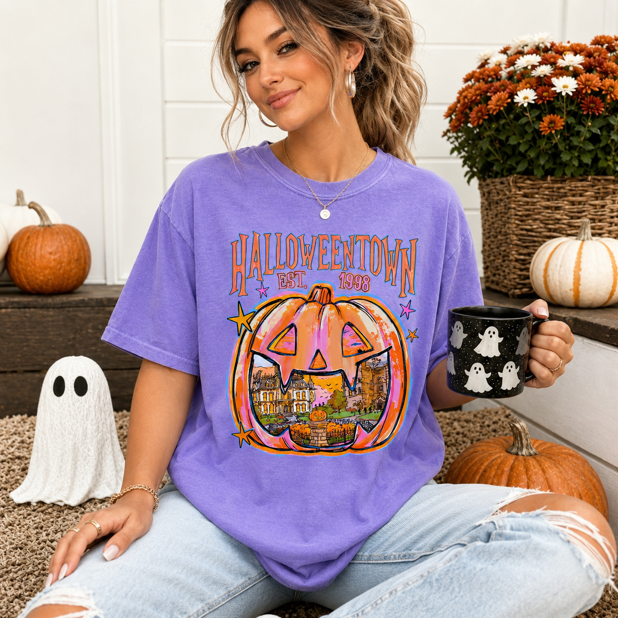 Custom Year Halloween Town Tee