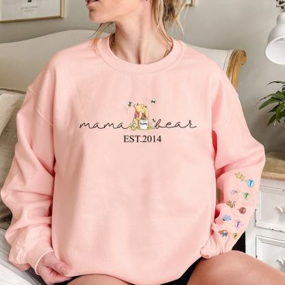 Custom Mothers Day Sweatshirt with Names, Mama Bear sweatshirt