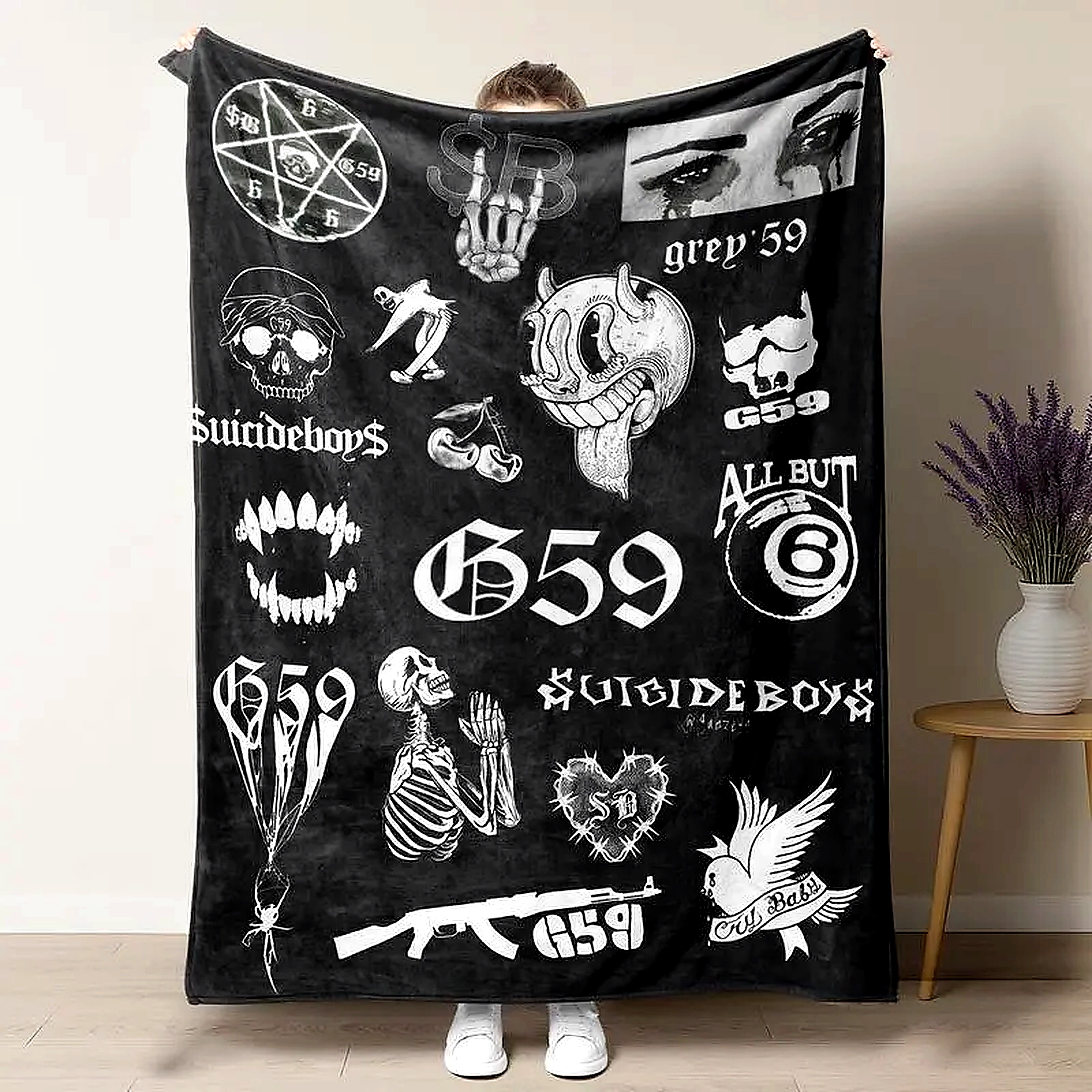 Spooky Halloween G59 Suicideboys Collage Blanket