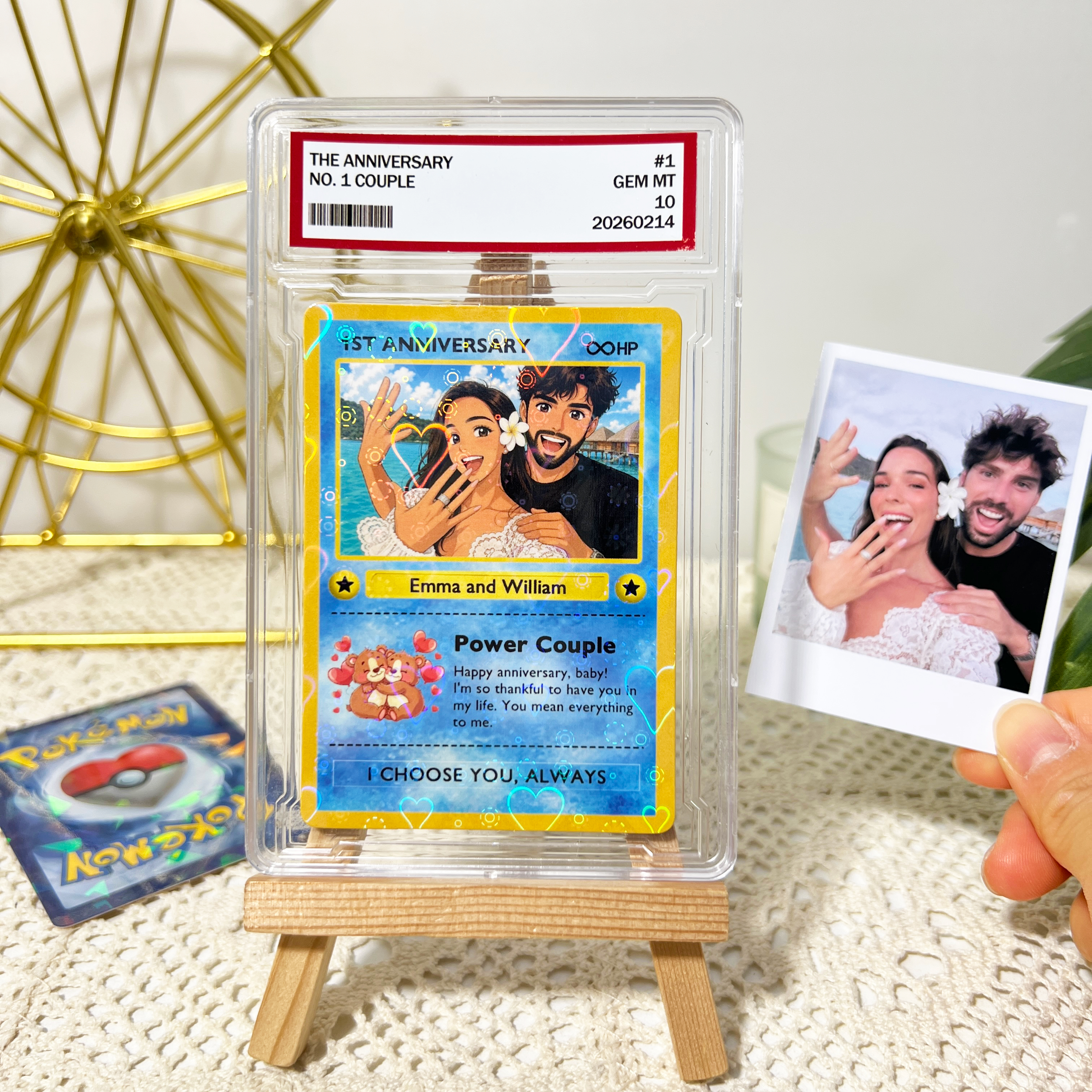 Custom Anime Photo Couple Trading Card