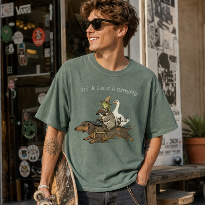 The Dachshund, Raccoon & Silly Goose - Chaos Crew Tee
