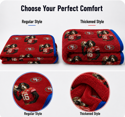 Custom Football Pet Blanket with Team Logo