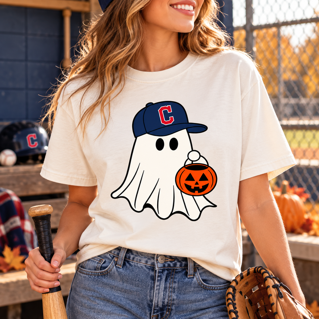 Custom Baseball Ghost Spooky Season Shirt