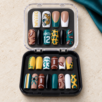 Jacksonville Jaguars - Football Fan 24-Piece Gameday Press-On Nails Set