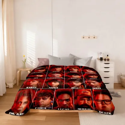 Character Portrait Throw Blanket Gift for Fans