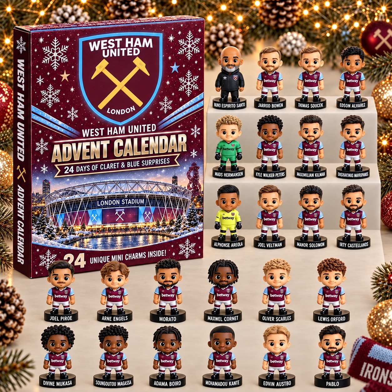 West Ham United · Football Fan 24-Day Advent Calendar – Soccer Club Countdown Gift Box