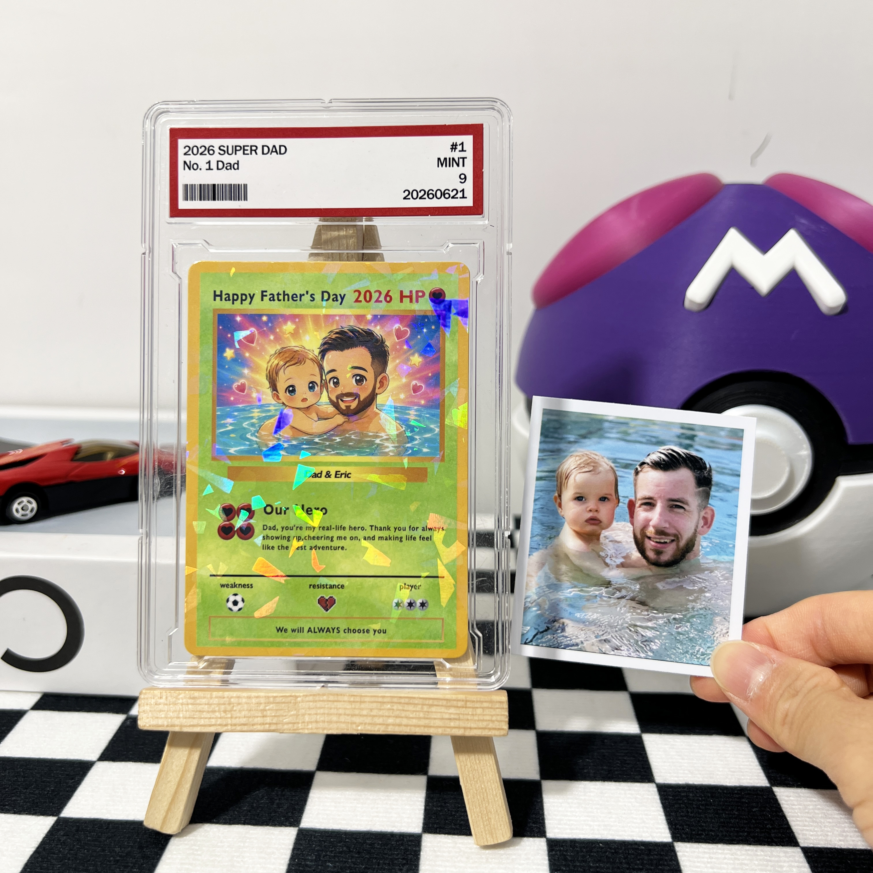 [Copy]Custom Anime Photo "Best Dad Ever" Trading Card
