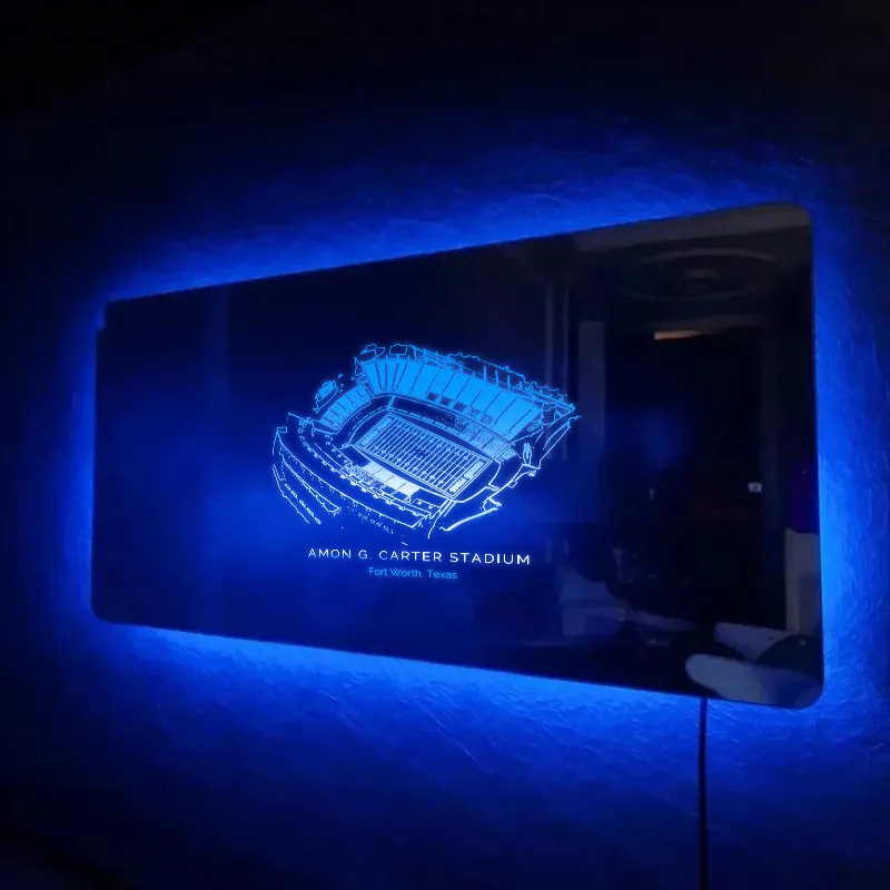 Amon G. Carter Stadium Mirror Light-Gifts For Sports Lovers、TCU Horned Frogs、NCAA