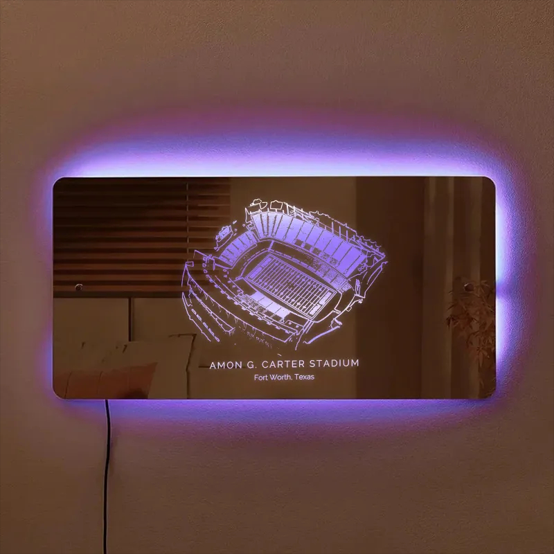 Amon G. Carter Stadium Mirror Light-Gifts For Sports Lovers、TCU Horned Frogs、NCAA
