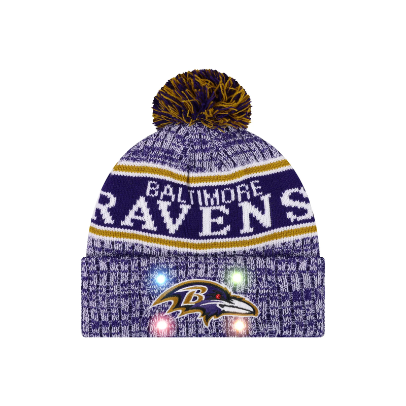 Football Team Warm Light up Pom Beanie
