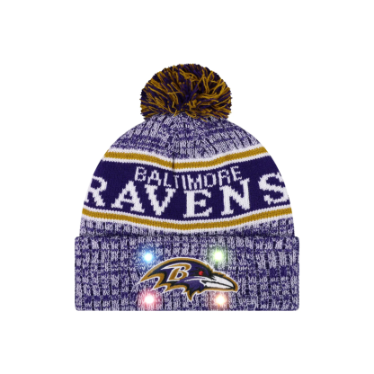 Football Team Warm Light up Pom Beanie
