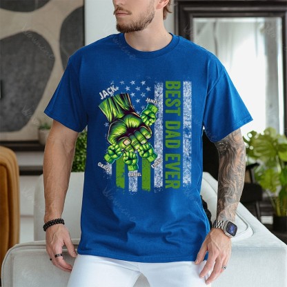 BEST DADMAN EVER Front Side Custom Shirt
