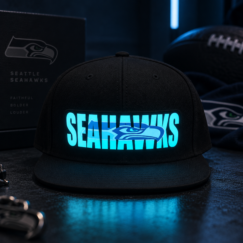 Football Fan LED Light-Up Snapback Cap