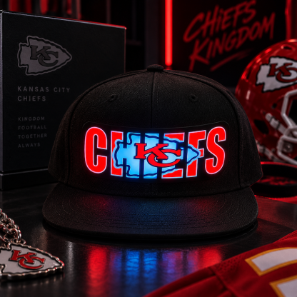 Football Fan LED Light-Up Snapback Cap