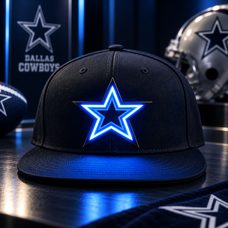 Football Fan LED Light-Up Snapback Cap