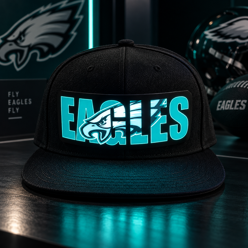 Football Fan LED Light-Up Snapback Cap