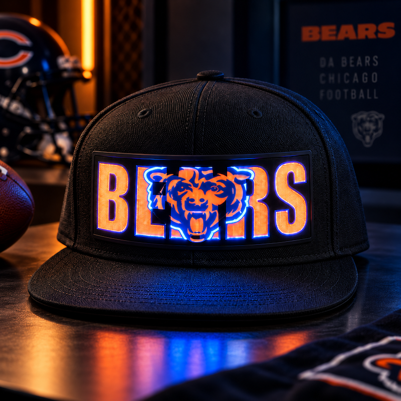 Football Fan LED Light-Up Snapback Cap
