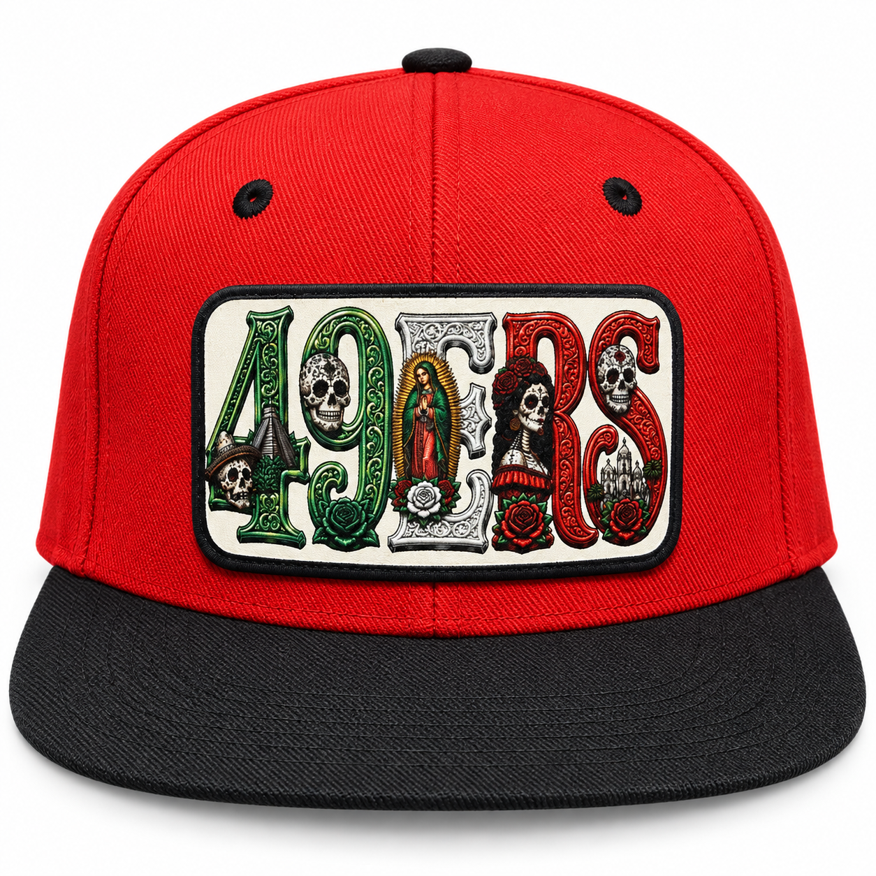 Día de los Muertos Snapback Hat | Chicano Style Custom Patch Cap