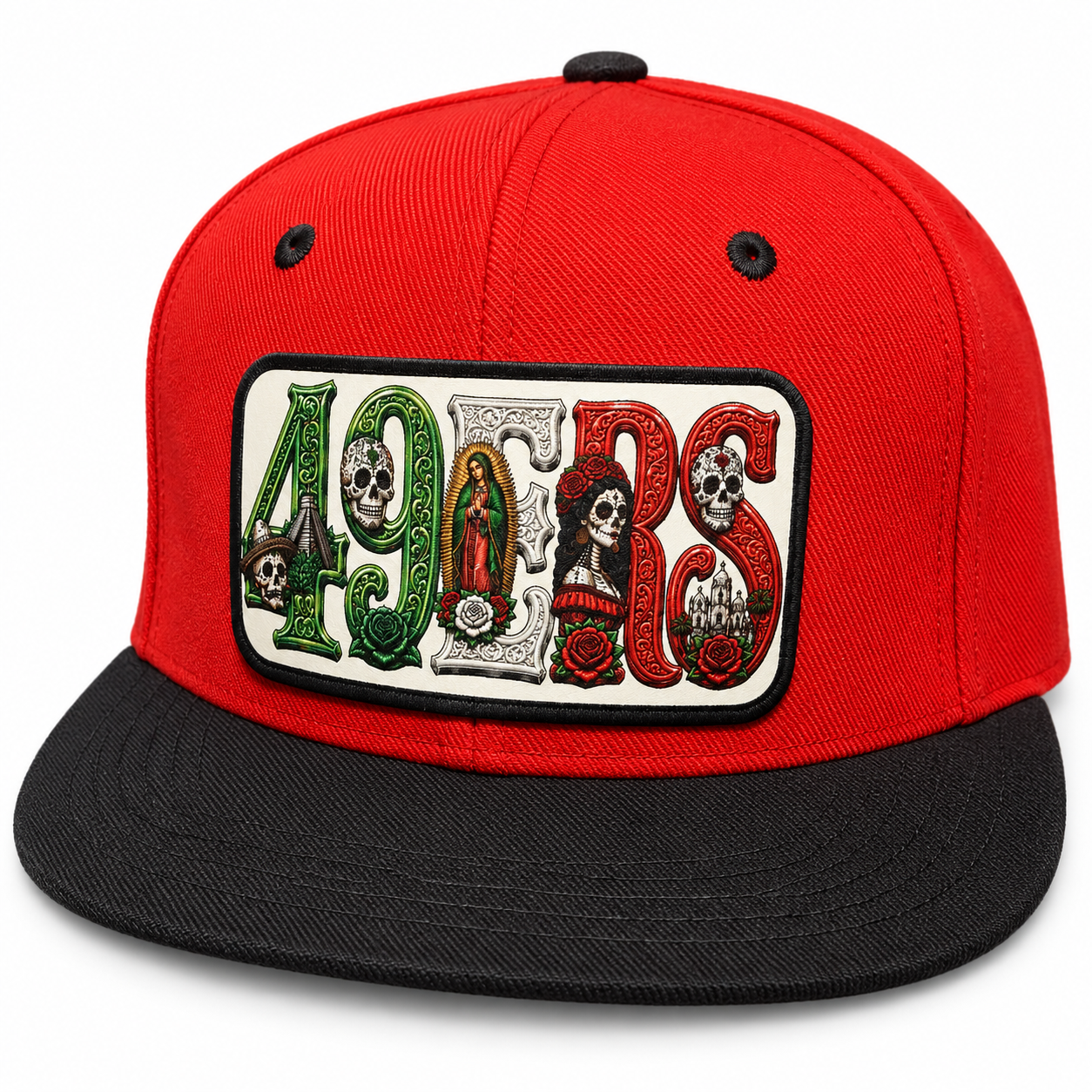 Día de los Muertos Snapback Hat | Chicano Style Custom Patch Cap
