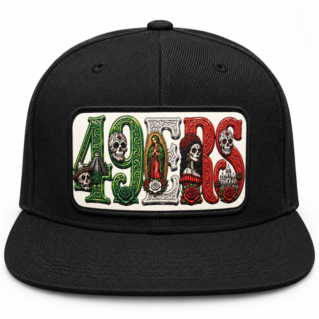 Día de los Muertos Snapback Hat | Chicano Style Custom Patch Cap