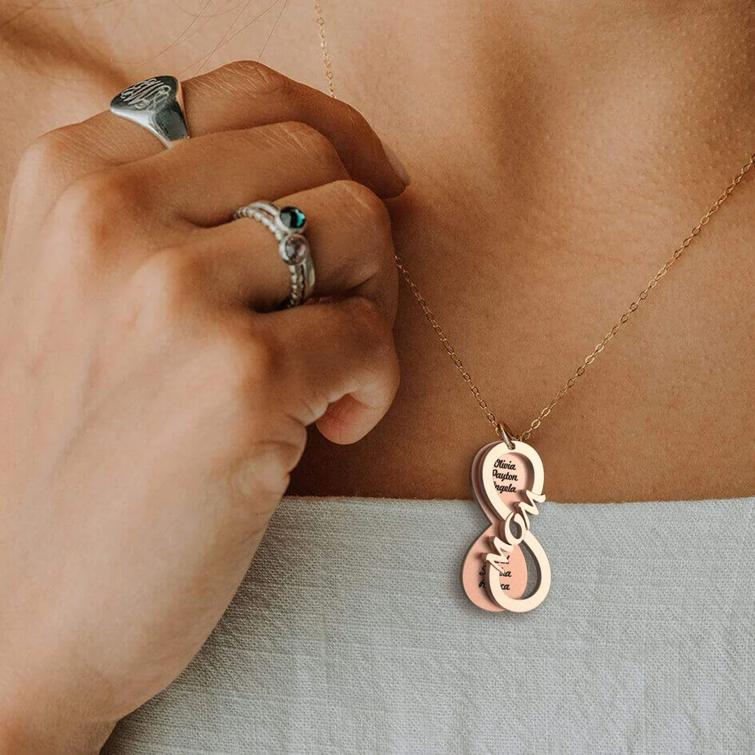 Personalized Mom Infinity Love Name Necklace